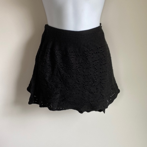Harmonie Black Eyelet Sweater Wrap Ballet Skirt - Picture 2 of 10